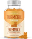 成人图尔克·古米斯(60 Counter,30天供应) - Turmeric Curcumin Supplement Gummys w/ Black Pepper for Joint Support* - 姜光辉,Non-GMO,Vegan,Gluten-Free联合补编