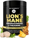 高强度抽取有机狮子的马恩蘑菇 与 Ashwagandha & L-Thenine —— 强力狮子的马恩脑增殖 用于记忆和放松 —— 蘑菇口袋 用于焦点