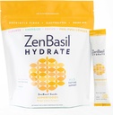Zen Basil Hydrate - 姜柠檬 Turmeric - QQ 电解液 Hydroption Powder Packets - 快速支持 QQ 无糖,Keto,Paleo QQ 16棒 - 手机水分