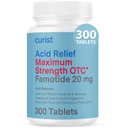 Curist Famotidine 20mg Bulk Pack(300个计数片) 用于心脏烧伤救济的酸性复方药 - OTC 最大强度胃酸减少剂 - 用于消化心烧救济的抗酸性减量药