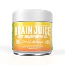 BrainJuice Nootropics Brain Supports, Gluten Free Power for Energy and Focus, 喝与L Theanine, Alpha GPC, Vitamin B, 有机绿色茶叶提取咖啡因, 桃芒果, 15 services