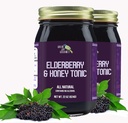 Green Jay Gourmet 长老莓Tonic – All Natural Elderberry Syrup – Elderberry Immune 支持儿童与成年人 – 强大的长老莓 & Honey Blend – Sambucus 长老莓 Syrup – 2 x 22 Ounces