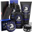 Bossman Complete Beard Kit – Men's Beard Oil Jelly, Fordizing Shower Contitioner, Balm, Mustache Wax & Comb – Beard 柔软器 & Groming Care – Men Gift Set (皇家Oud Scent) 互联网档案馆的存檔,存档日期2013-12-22.