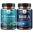 L Tyrosine 1000mg Capsules - 氨基酸 Nootropic for Mood 关注和认知性能和DHEA 荷尔蒙平衡补充剂 - Dehydroepiandrosterone for 成人