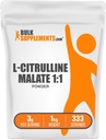 Bulk Assupports.com L-Citrulline Malate 1:1 粉末 - Citrulline Powder, 氨基酸补充剂 - Unforsed & Gluten Free - 3g / services, 1kg (2.2磅) (Pack of 1)