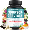 Soursop Graviola Capsules, 配有长莓、涡轮、姜、牛奶硝、玉米樱桃和更多 -- -- 120个Capsules,供应4个月