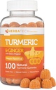 Turmeric Curcumin Gummys 配黑辣椒和姜根(100个计数) 成人和孩子可食用补充剂——联合支持和Vegan Safe