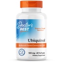 医生最佳Kaneka Ubiquinol100毫克的男女补充剂—— 减少形态CoQ10,Coenzyme Q10 100毫克抗氧化剂和心脏健康支持,非转基因生物,Gluten Free,Soy Free - 60软胶