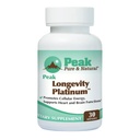 峰值长寿白金PQQ 配 Coenzyme Q10 - 配Ubiquinol CoQ10和Shilajit的Pyrrolocalinoline Quonone - 天然能源和健康老化的Mitochondrial 补充(30软胶)