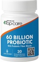 60亿CFU - 10 Strains + 有机生素 - Immune, Digestive & Gut Health - 支持不定期的便秘,腹泻,毒气和布洛廷 - 妇女和男子(30个计数)