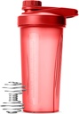 Pen-Shaker Bottle先生 蛋白质混合剂 28 oz 红色与曲棍球和无线怀斯克球 混合剂杯