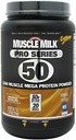 Muscle Milk Pro 系列 蛋白粉补充品, Knockout 巧克力, 2.54英镑, 14种服务, 50g 蛋白质, 3g 糖, 20种维生素和矿物, NSF 体育认证,包装 May Vary