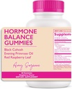 女性的荷尔蒙平衡(Hormone Comble Gummys for Women) - 荷尔蒙和谐(Hormone Harmone for Mood, Energy, Bloating) - 荷尔蒙PMS, Perimenopause & Menopause 支持 - 红莓叶和黑cohosh - 60 Gummy 补充品