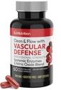 Nattokinase 补充 Nitric Oxide Capsules Beet Root 提取 高可能性 Lumbrokinase 和 Bromelain 系统酶 Nitric Oxide 混合 清洁和流动 瓦斯防御 60 Caps 30 服务