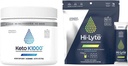 Hi-Lyte Keto K1000 Electrolyte Powder 水利补充饮料 Mix → Raw Mineral Flavor, No Stevia → 50 services + Plus Pro水利包,16个人饮料包 → 柠檬液