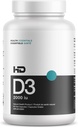 HD MUSCLE 健康 HD D3 → 2000iu 高发性维生素 D3 补充 → 健康肌肉功能与恢复 → 免疫支持 → 钙吸收 → 90 Capsules