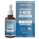 有机甲基Folate 1000 mcg + 甲基 B12 复合物(300 services)-代谢活性5-MTHF 形式,有机Berry Flavor,液态亚语形式 - Mood,认知,甲基化,怀孕(1oz)