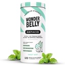 Wonderbelly Antacid, 有效的心脏烧伤和即时酸消化缓解, 超强可切片, 1000毫克碳酸钙, No Talc 或 Dye, Sweet Mint, 120 Count