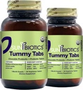 SUNBIOTICS Tummy Tabs - 含18亿共4个Probiot Strains for Good Gut Flora, Imune System, & 平衡微生物群 - 香草,(Pack of 2)