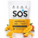 SOS 水解 电解 火药 饮料 混合 24 服务 基本维生素 低糖 Keto-Friendly | 芒果