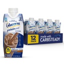 Glucerna蛋白质智能糖尿病护理摇摆,巧克力,糖尿病药物替代以支持血糖管理,30克蛋白,150卡路里,准备饮用,11-fl-oz瓶,12包