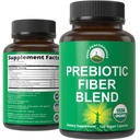 USDA有机3-in-1 Prebiotic Fiber - Vegan Capsules for Gut, 消化健康. 原全食品厂以胰岛素(耶路撒冷蒿科)、阿卡西亚纤维、太阳纤维为原料的先生药丸