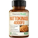 Nattokinase 补充 - Nattokinase 4000 FU 的心脏健康补充剂 - 最大力量循环补充剂 - 健康循环和平稳流动的系统酶. 非GMO & Vegan (英语). 60个顶盖