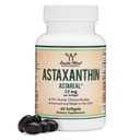Astaxanthin 12mg Max Power (只有专利的 Astaxanthin (Astral)) 70+人类临床试验 - 世界最受研究的品牌) 生长,收获,美国制造(Astaxantina) 由双木公司制作