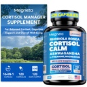 Cortisol平衡与睡眠支持 女性和男性 — 天然平静公式与镁, Ashwagandha & L-Theanine — 支持休眠,放松,聚焦与健康 Cortisol水平 — 120 Capsules