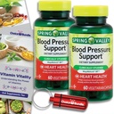 Choice Bundle Spring Valley 血压支持蔬菜 Capsules 60 Ct 2 pk(共计120) + 维生素指南和药剂容器(4项)!