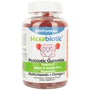 DrFormulas Multivitamin Gummys 配Omega 3, 配Vitamin C 的孩子们和成年人的Probiotics 配Vitamin A, C, D3, E, B6, B12 和 Zinc, Biotin, Folate Q Halal 蔬菜, 120 计数