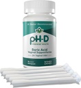 pH-D 女性健康支持 - Boric Acid Starter Bundle - pH-D Boric Acid 阴道套件 36 计数器和5 阴道套件应用器