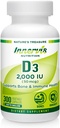Highpotency Vitamin D3 2000 IU – Boost Immune,支持骨和牙齿,易吞300 Veg Capsules