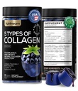 Collagen Peptide Gummys for Men and Men - Collagen Gummys 健康头发、皮肤、钉子和骨头的Collagen Gummy 补充物 - Hyaluronic Acid, Biotin, Keratin, Saw Palmetto - 无糖,无转基因生物和Gluten, 60 Pcs