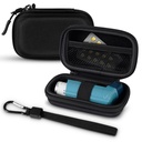 Inhaler Case, 硬壳保护旅行携带案例, 适合标准救援和新的 Albuterol Inhaler 设备, 最多4英寸, 设备未包含, 黑色