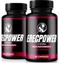 (2 Pack) Erec Power for Men, Official Erec Power Pills, All Natural Mae Supplement, Capsule to Boust Energy and总体健康, Erec Power Support for Peak perform, Vitamin, Review (120 Capsules) (英语).