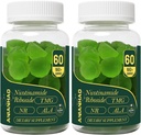 NAD+ 无糖胶1500mg, 60 Gummies, True NAD+ & Resveratrol 支持抗衰老,抗氧化剂支持,代谢和能量靴(2个月供应)