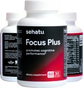 Focus Plus 认知性能增强器 QQ 与 N-乙酰L-Tyrosine, DMAE 比塔特立特, GABA, Glutamic Acid QQ 靴子聚焦, 增强记忆, 支持大脑健康 QQ 60 QQ 30 日供给