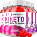 (5 Pack) Keto Drops ACV Gummys - 高级公式 Drops Keto Plus ACV Apple Cider Vinegar Editary Supplement Men Women (300 Gummys) (英语).
