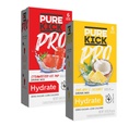 PURE KICK PRO 水解电解液 饮料混合剂,菠萝椰子和草莓冰块,12包