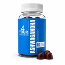 Ashwagandha Gummys Mixed Berry KSM-66, 狮子马恩, 维生素-D, 非GMO, Gluten- Free, Gelatin Free & Kosher (60 Counter (Pack of 1))
