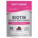 NeoCell Biotin Beauty Soft Chews, For Health Skin, Hair, Nails, Energy Support Supplor, Acai Berry Flavor, Soft Chews, 30 Counter, 1 Bag (英语).