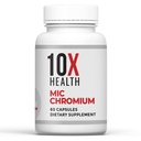 10X 健康 MIC 铬补充剂 - 60 Capsules - 含有Choline Inositol & L Methionine - 用于日常营养支持的矿物补充剂 - Chromium, L-Methionine, Choline 补充剂