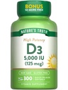 自然真理维生素D35000 IU(125 mcg) 软胶300 高概率维生素D | Non-GMO和Gluten免费补充