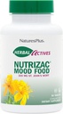 Natures Plus Herbal Actives NutriZAC Mood Food - 300 mg St Johns Wort, 90 Vegan Bi-Layered 药片 - 最大可能性 自然Mood 助推器 - 蔬菜,无葡萄糖 - 90 services