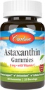 Carlson - Astaxanthin Gummys, 配有维生素C, 免疫支持, 抗氧化剂, 心脏健康, 非GMO, Cherry Flavor, 46 蔬菜Gummys