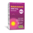 天然因素,维生素B12 甲基Cobalamin 5000 mcg, 能源和免疫健康可食用支助,蔬菜,60片(60份)