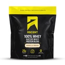 提高100%Whey,原生Whey蛋白混合剂 - 清洁后工作恢复,文摘,零人工火焰和甜点,Gluten Free,5.5g BCAA,2.6g Leucine,Vanilla Bean 4 lb.