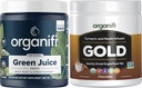 Organifi Green Juice Superfood Powder (30 services) 和 Gold corpolate (20 services) - 重量控制,解毒清扫,休眠,压力缓解和豁免支持 - Gluten Free, Vegan,全食品