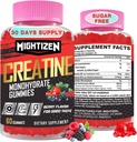 Creatine Monohydrate Gummys for Men & Women, Creatine for Women Chewables Creatine Monohydrate with Taurine & Vitamin B12, 工作前Gummys for Max Force, Energy & Endurance, Berry 60 Counts (英语).